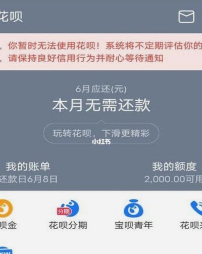 花呗这俩天用不了了呢