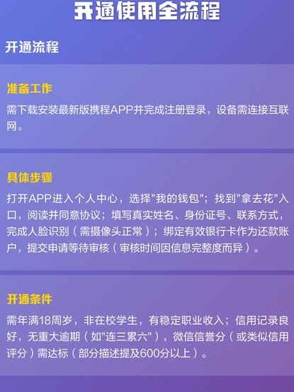 携程拿去花取现失败