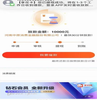 羊小咩取现额度为什么不能用